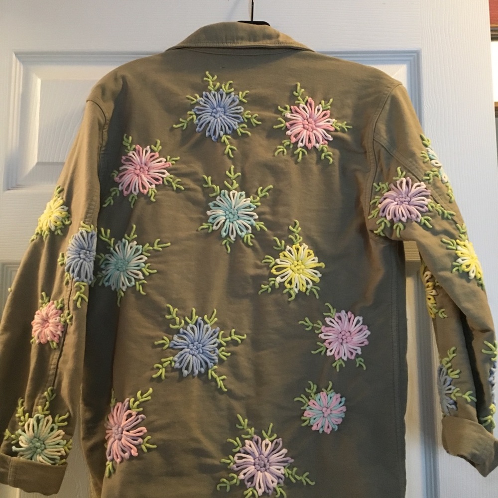 Stitched cargo jacket